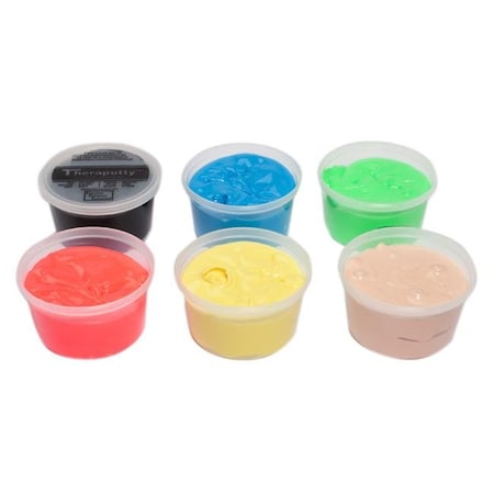 Fabrication Enterprises Fabrication Enterprises 10-1484 Cando Theraputty Exercise Material; 6 Piece Set 10-1484